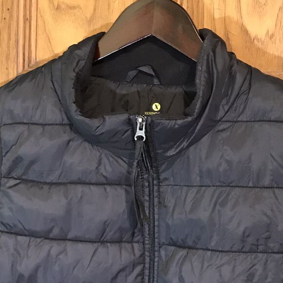 Xersion Quilted Nylon Puffer Vest Men 2XL Black Pockets Full  Zip Front Packable - Picture 4 of 9